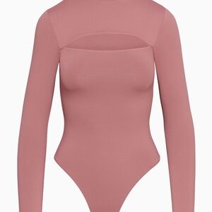 Aritzia Dusty Rose Long Sleeve Bodysuit